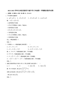 江西丰城中学2022-2023学年八年级上学期期末考试数学试卷(含解析)
