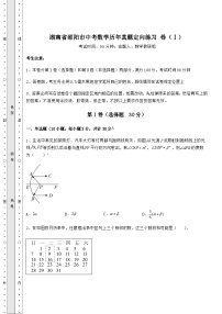 模拟真题湖南省邵阳市中考数学历年真题定向练习 卷（Ⅰ）（含详解）