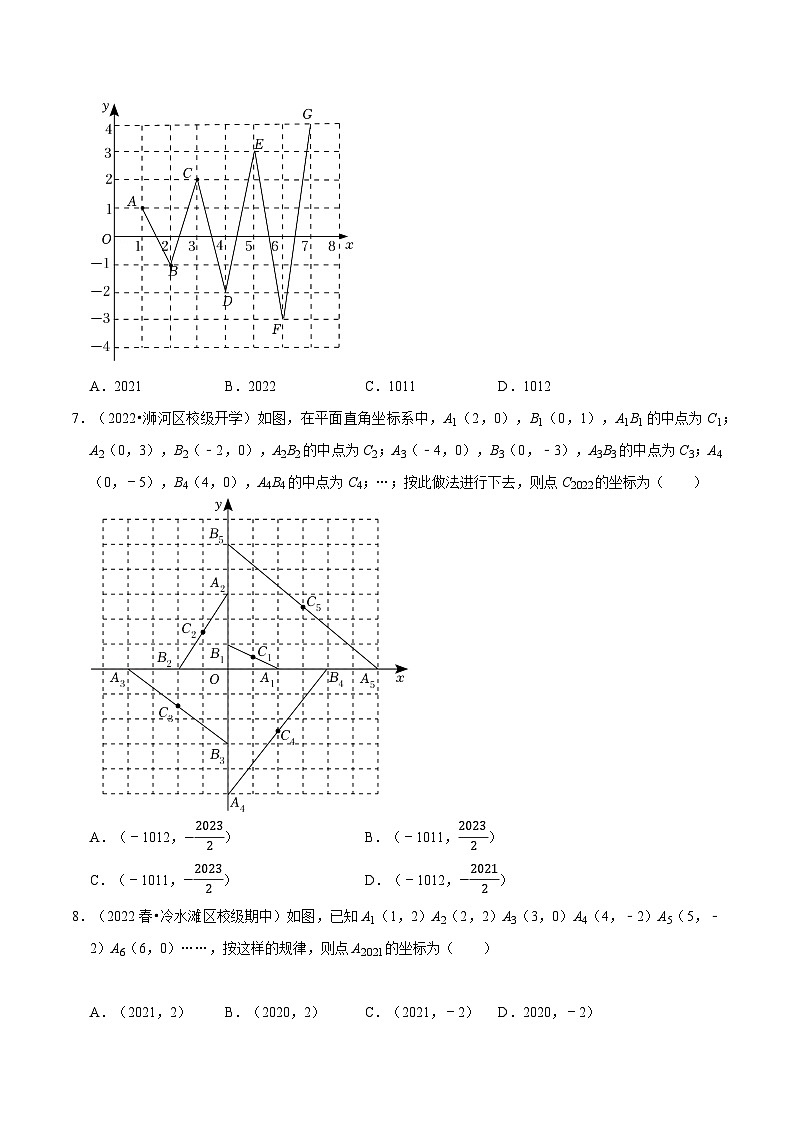 人教版七年级数学下册同步精讲精练专题训练：平面直角坐标系中点的规律探究(精选30题)(原卷版+解析)第3页