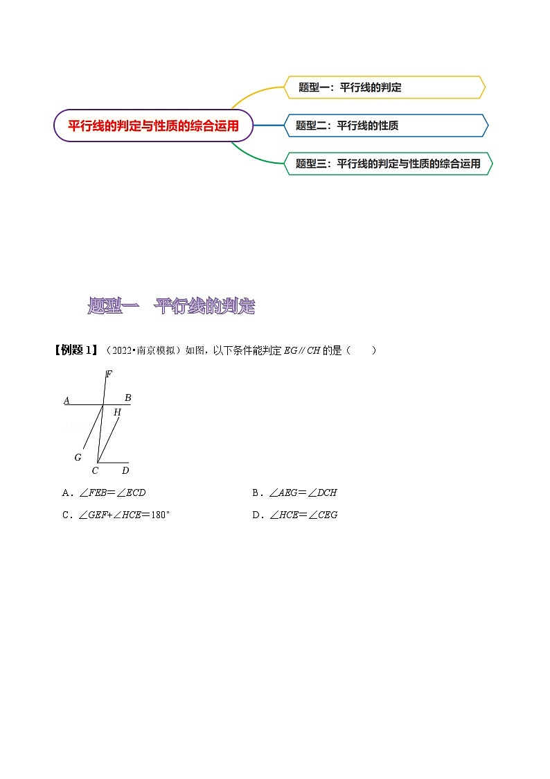 人教版七年级数学下册同步精讲精练专题：平行线的判定与性质的综合运用(原卷版+解析)02