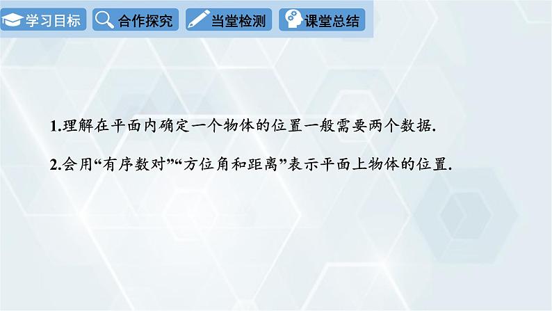 初中数学冀教版八年级下册 课件 19.1 确定平面上物体的位置第2页