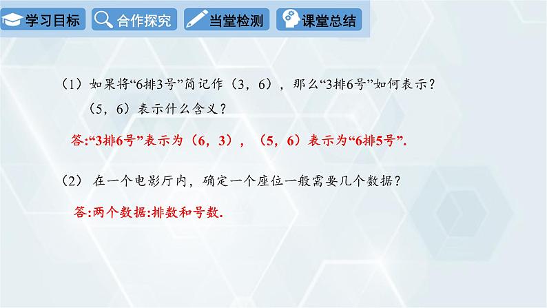 初中数学冀教版八年级下册 课件 19.1 确定平面上物体的位置第6页