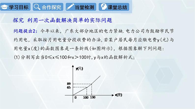 初中数学冀教版八年级下册 课件 21.4 一次函数的应用 第1课时第7页