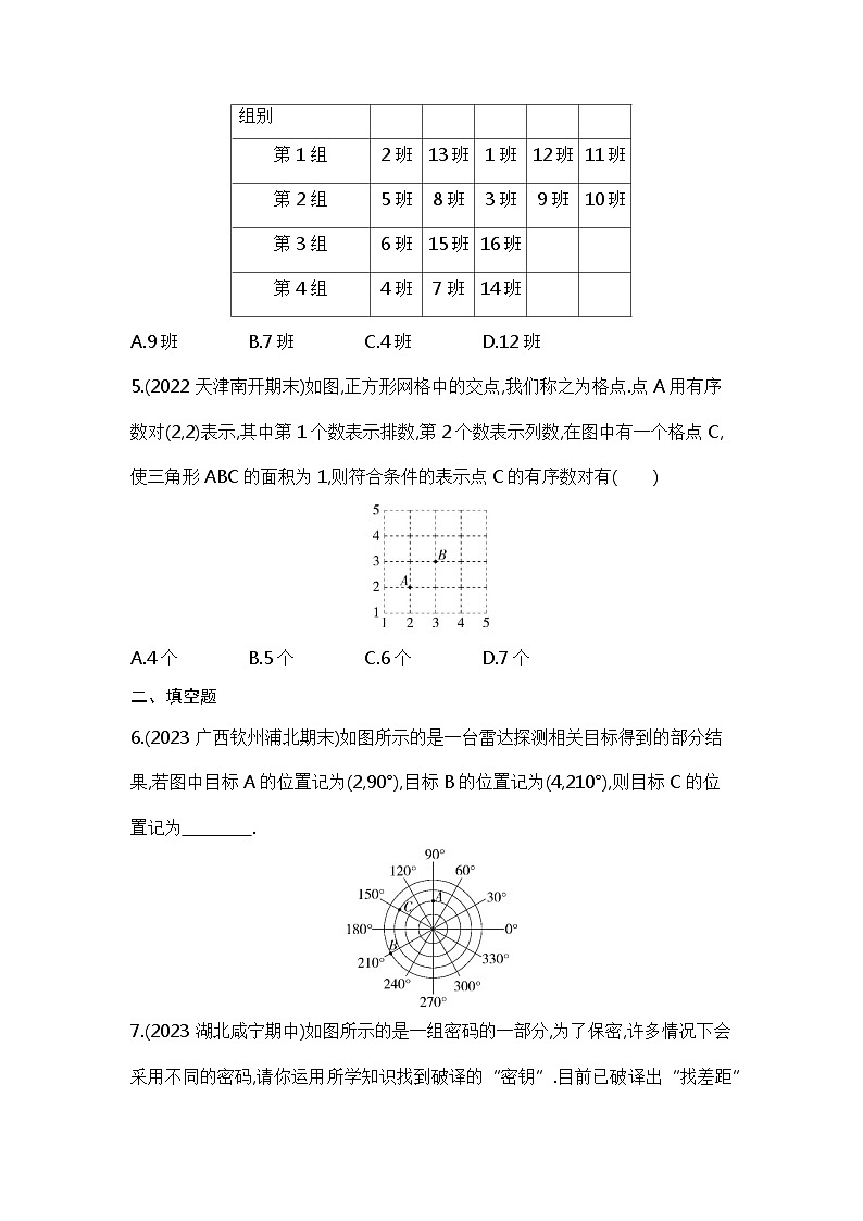 7.1.1　有序数对（学生卷）第2页