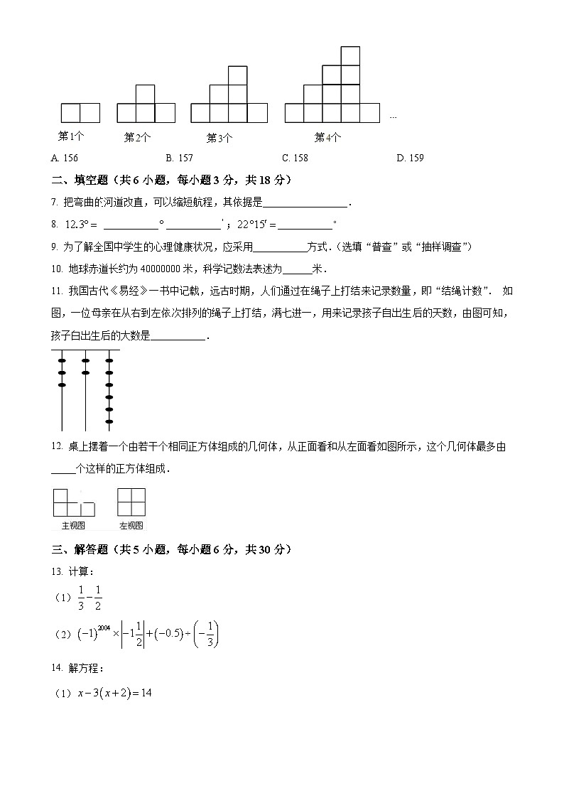 江西省吉安市吉安县2023-2024学年七年级上学期期末数学试题（原卷版+解析版）02