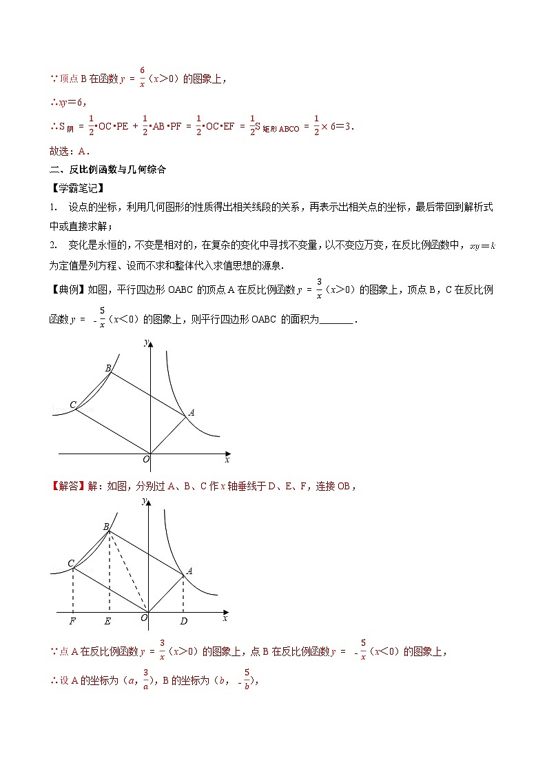 专题21 反比例函数-初中数学学科素养能力培优竞赛试题精选专练（解析版）第3页