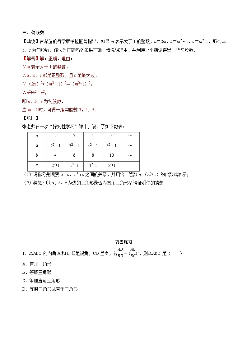 专题43 勾股定理-初中数学学科素养能力培优竞赛试题精选专练（原卷版）第3页
