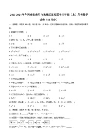 2023-2024学年河南省南阳市宛城区五校联考八年级（上）月考数学试卷（10月份）（含解析）