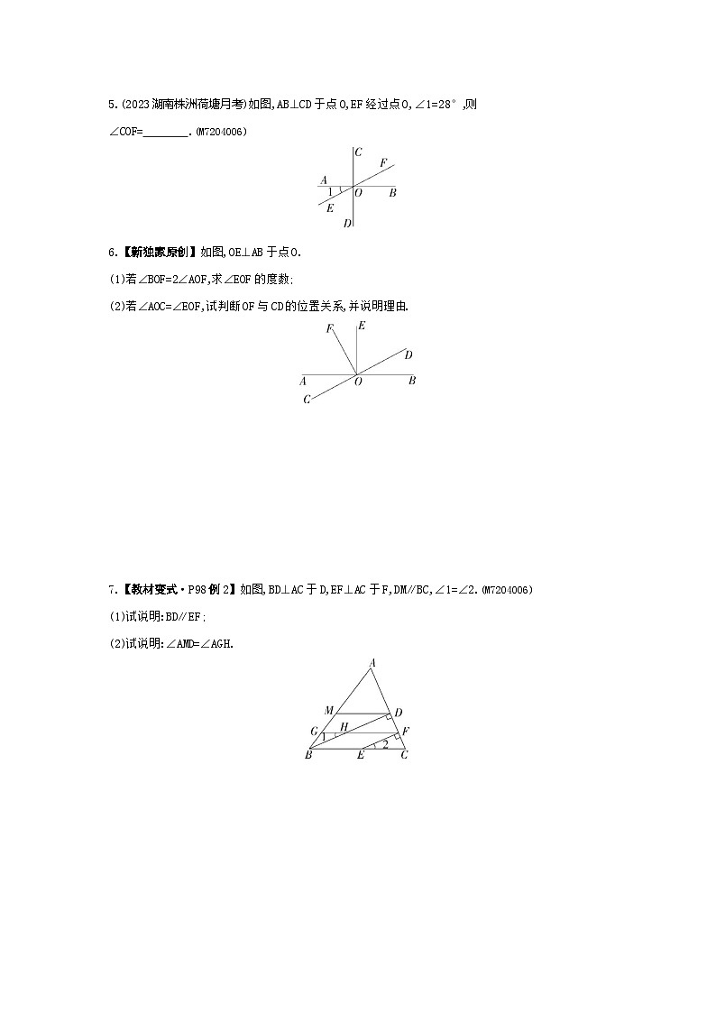 4.5　垂线——2024年湘教版数学七年级下册精品同步练习02