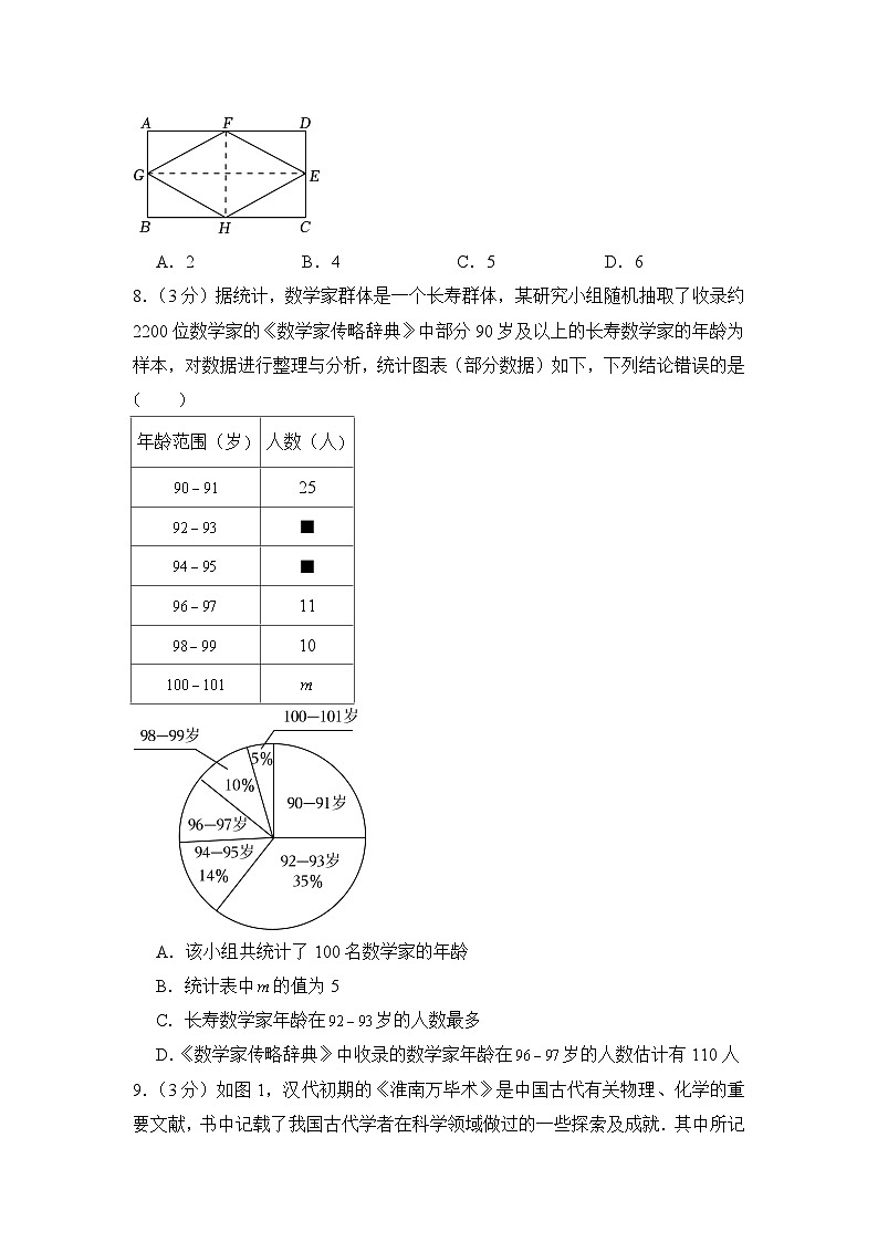 2023年甘肃省白银市中考数学试卷02