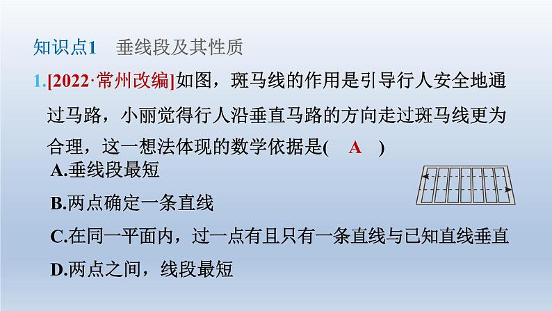 2024七下数学第二章相交线与平行线1两条直线的位置关系第3课时垂线段课件（北师大版）04