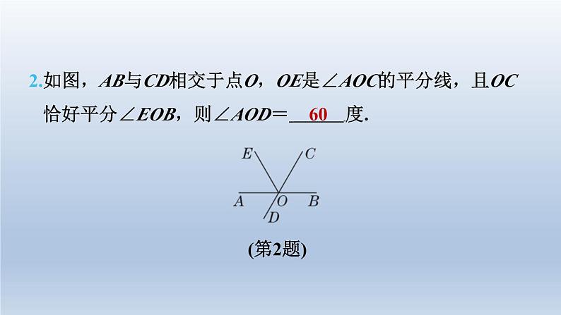 2024七下数学第二章相交线与平行线全章热门考点整合应用课件（北师大版）05