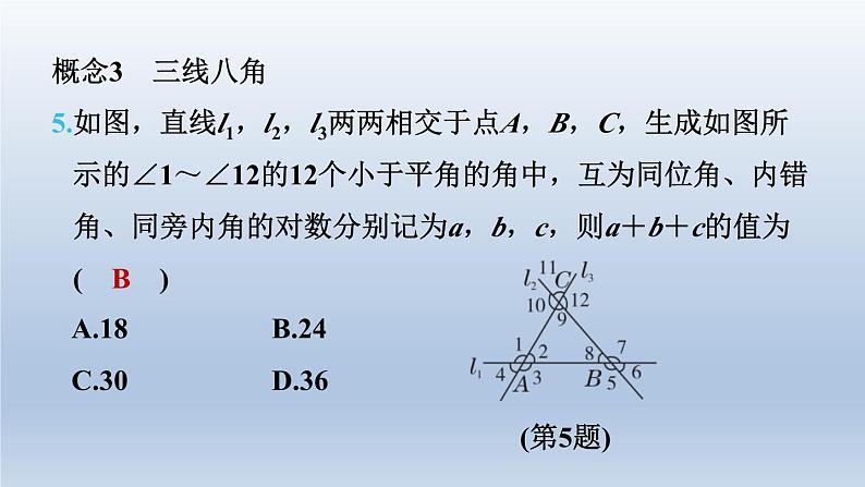 2024七下数学第二章相交线与平行线全章热门考点整合应用课件（北师大版）08