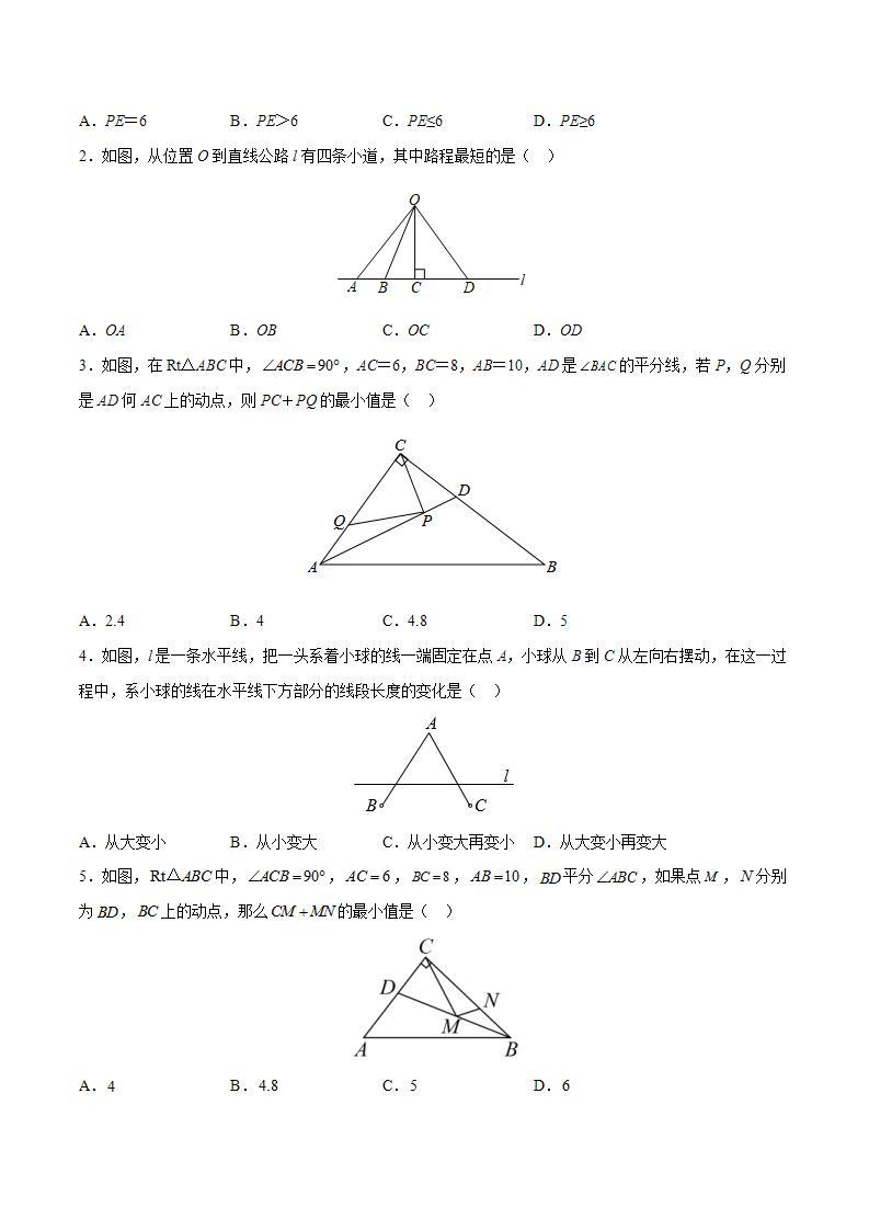 中考数学二轮复习几何模型重点突破讲练专题09 三角形中的垂线段最短模型（2份打包，原卷版+教师版）03
