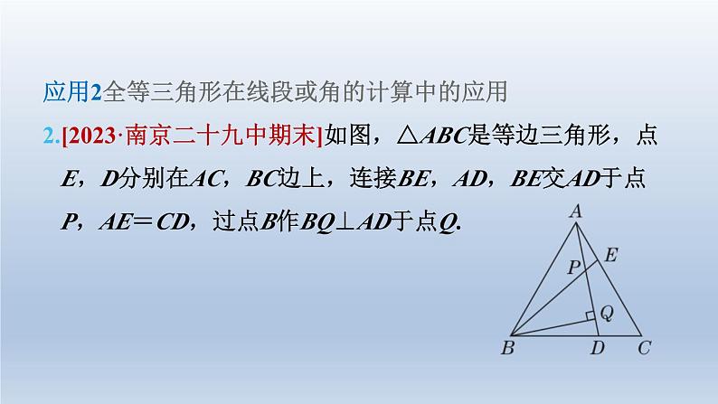 2024七下数学第四章三角形5利用三角形全等测距离练素养1全等三角形的五种常见应用课件（北师大版）第6页