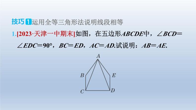 2024七下数学极速提分法第9招用全等三角形说明五种常见结论的技巧课件（北师大版）07