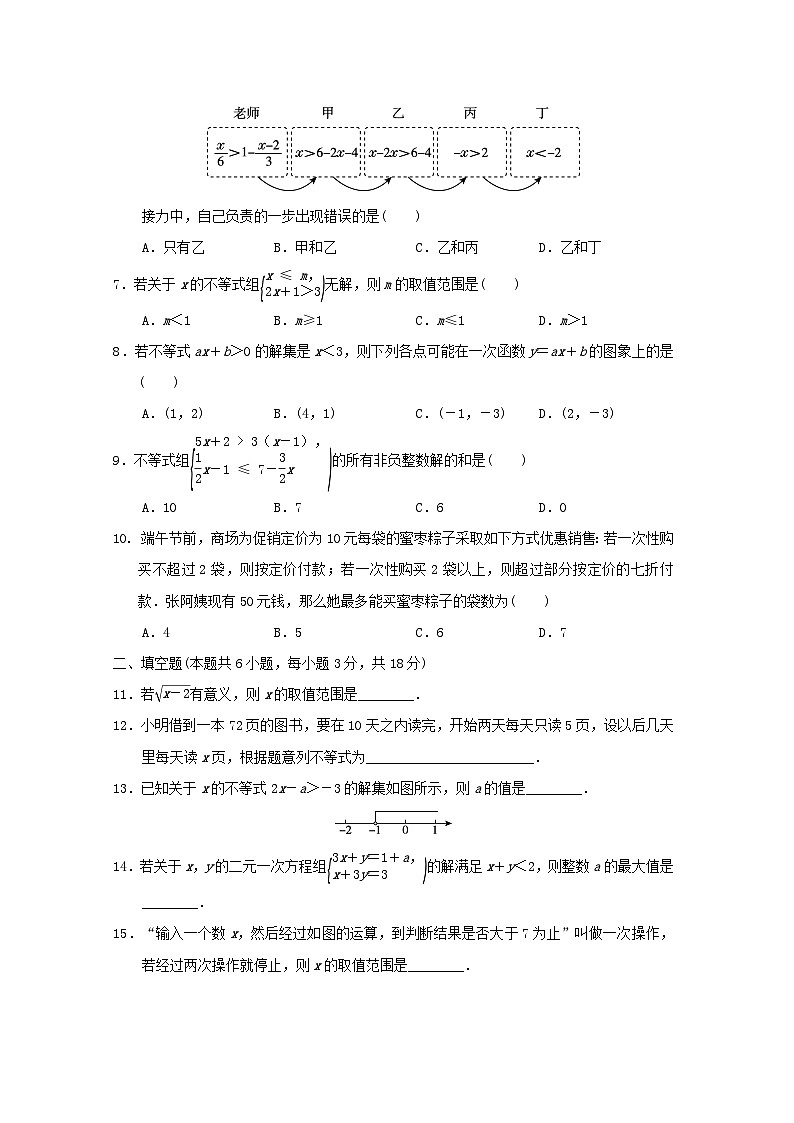2024春八年级数学下册第二章一元一次不等式与一元一次不等式组学情评估试题（福建专版北师大版）02