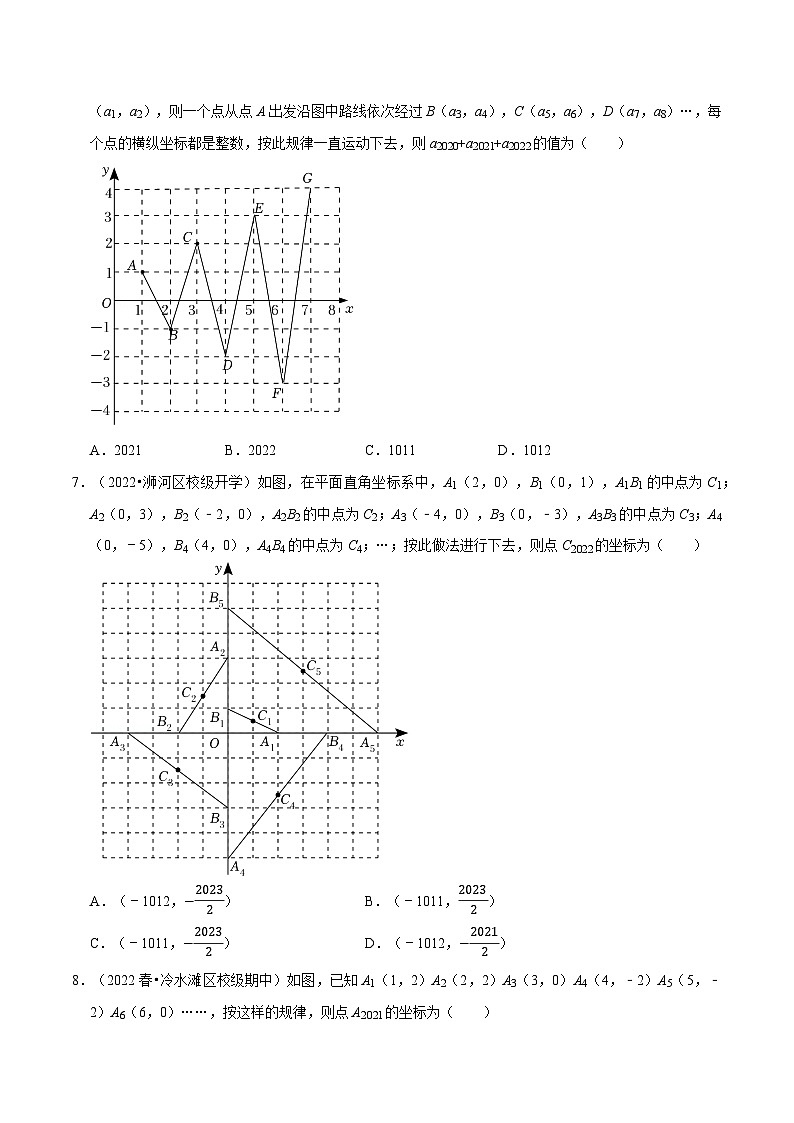 人教版七年级数学下册同步精讲精练专题训练：平面直角坐标系中点的规律探究(精选30题)(原卷版+解析)第3页