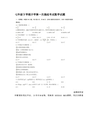 山东省德州市宁津县苗场中学2023-2024学年下学期开学考试七年级数学试题