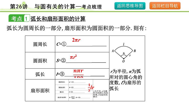 第26讲 与圆有关的计算课件---2024年中考数学一轮复习05