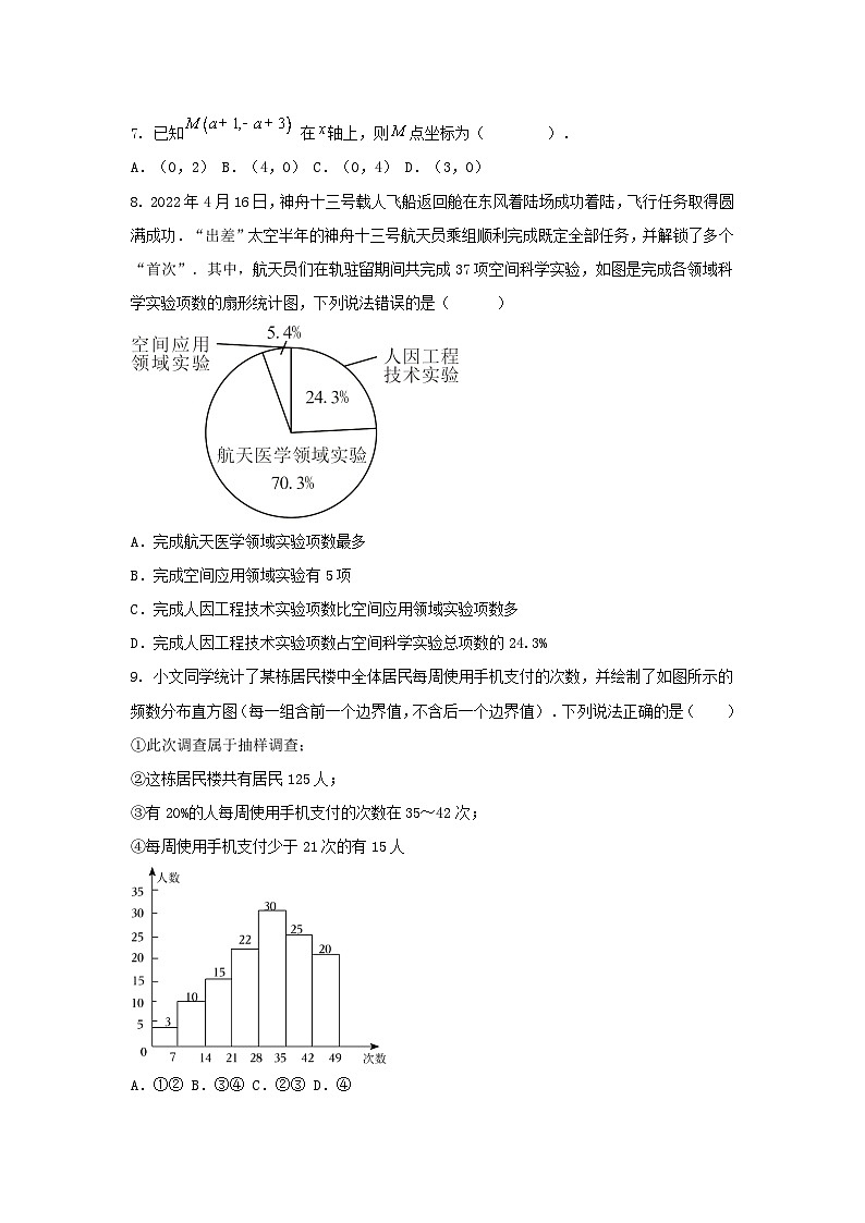 2023-2024学年人教版七年级数学下册期末练习试题+第2页