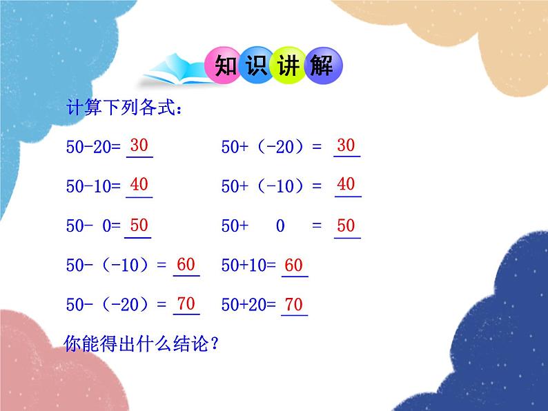 人教版数学七年级上册 1.3.2 有理数的减法 第1课时课件04