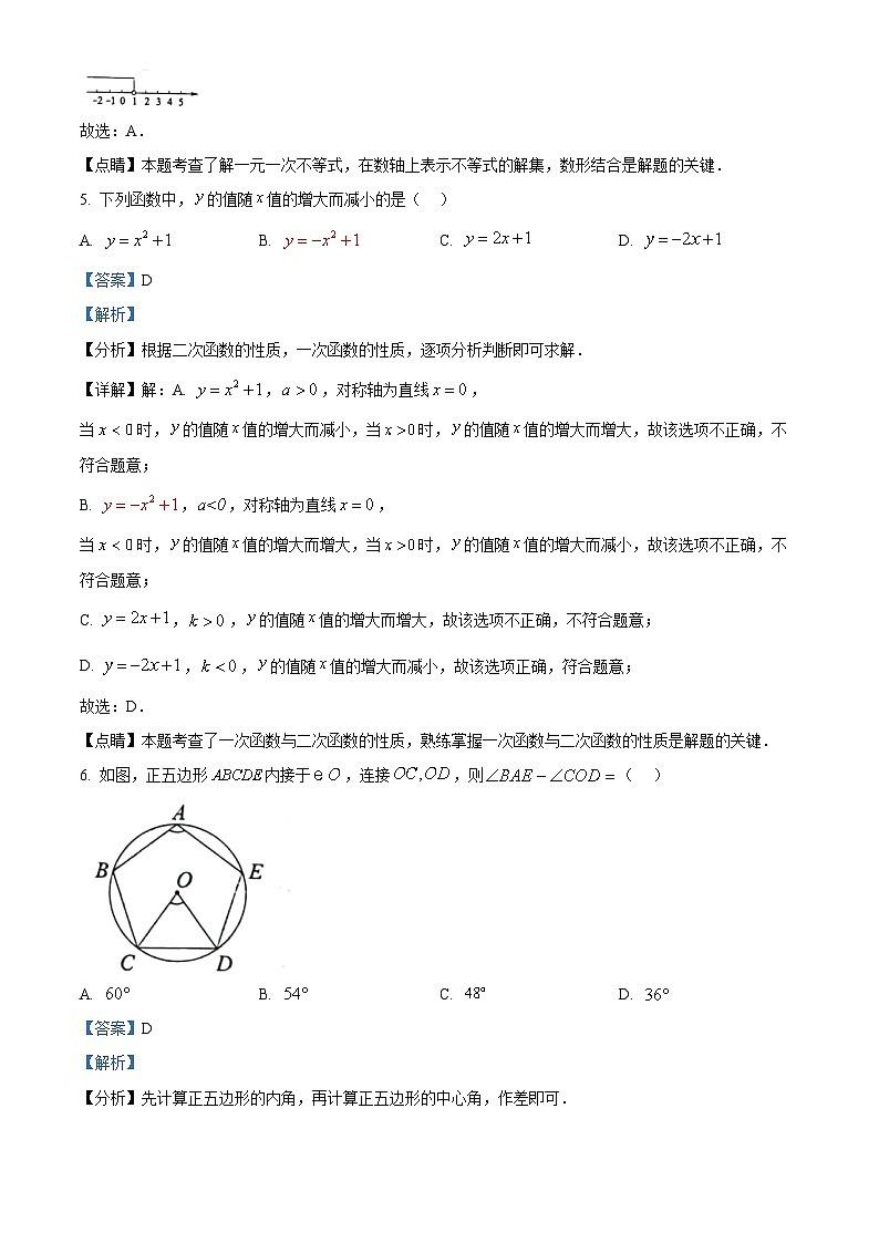 2023年安徽中考数学真题（含解析）03