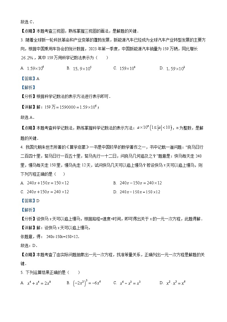 2023年山东省枣庄市中考数学真题（含解析）第2页