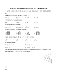 2023-2024学年新疆喀什地区七年级（上）期末数学试卷(含详细答案解析)