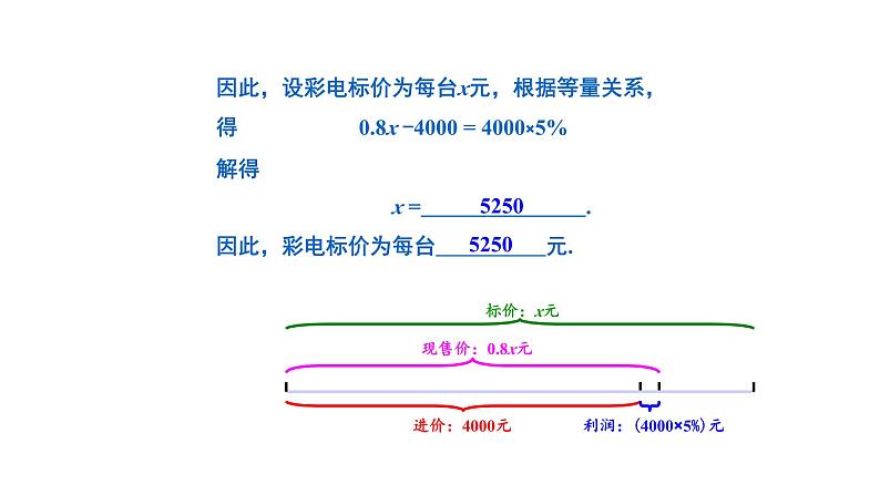 3.4 一元一次方程模型的应用2 第2课时 湘教版七年级数学上册课件03