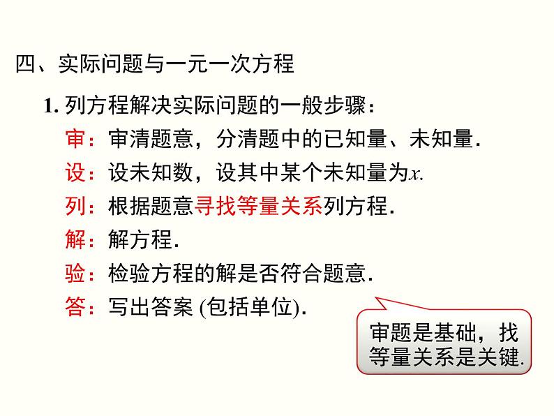 第3章 一元一次方程小结与复习 湘教版七年级数学上册课件105