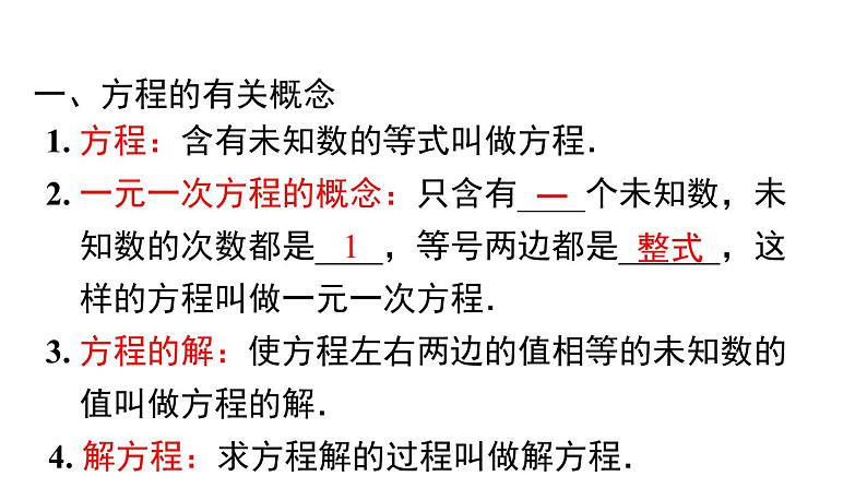 第3章 一元一次方程小结与复习 湘教版七年级数学上册课件202