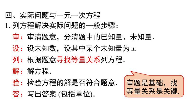 第3章 一元一次方程小结与复习 湘教版七年级数学上册课件205