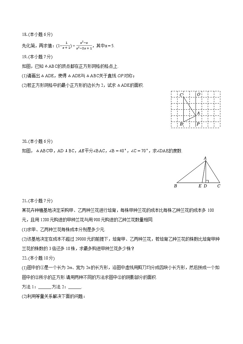 2023-2024学年安徽省芜湖市南陵县八年级（上）期末数学试卷（含详细答案解析）03