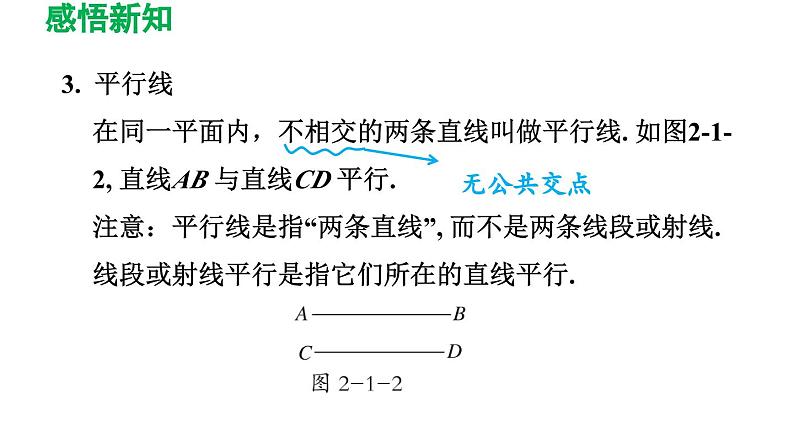 2.1 两条直线的位置关系 北师大版数学七年级下册导学课件第4页