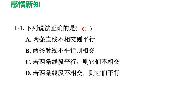 2.1 两条直线的位置关系 北师大版数学七年级下册导学课件第8页