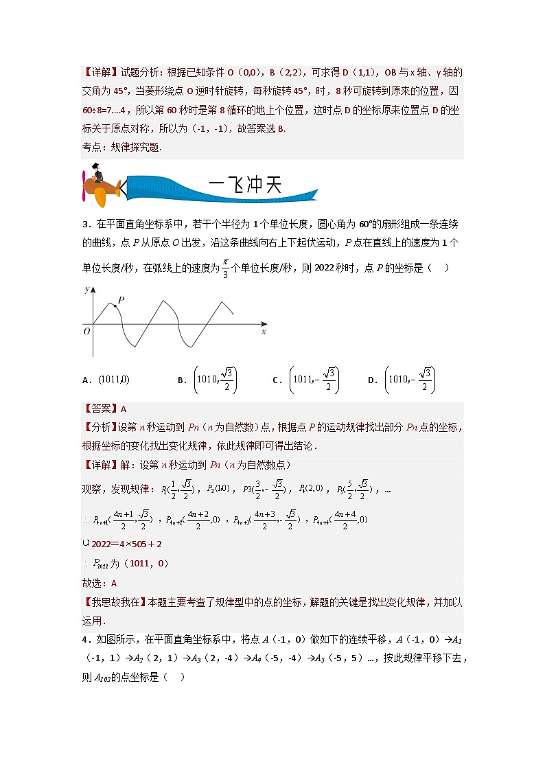 专题02 坐标系中的循环周期问题（选择压轴）-2024年中考数学压轴专题重难点突破03