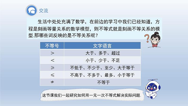 2024春七下数学第7章一元一次不等式和不等式组7.2一元一次不等式应用上课课件（沪科版）第5页