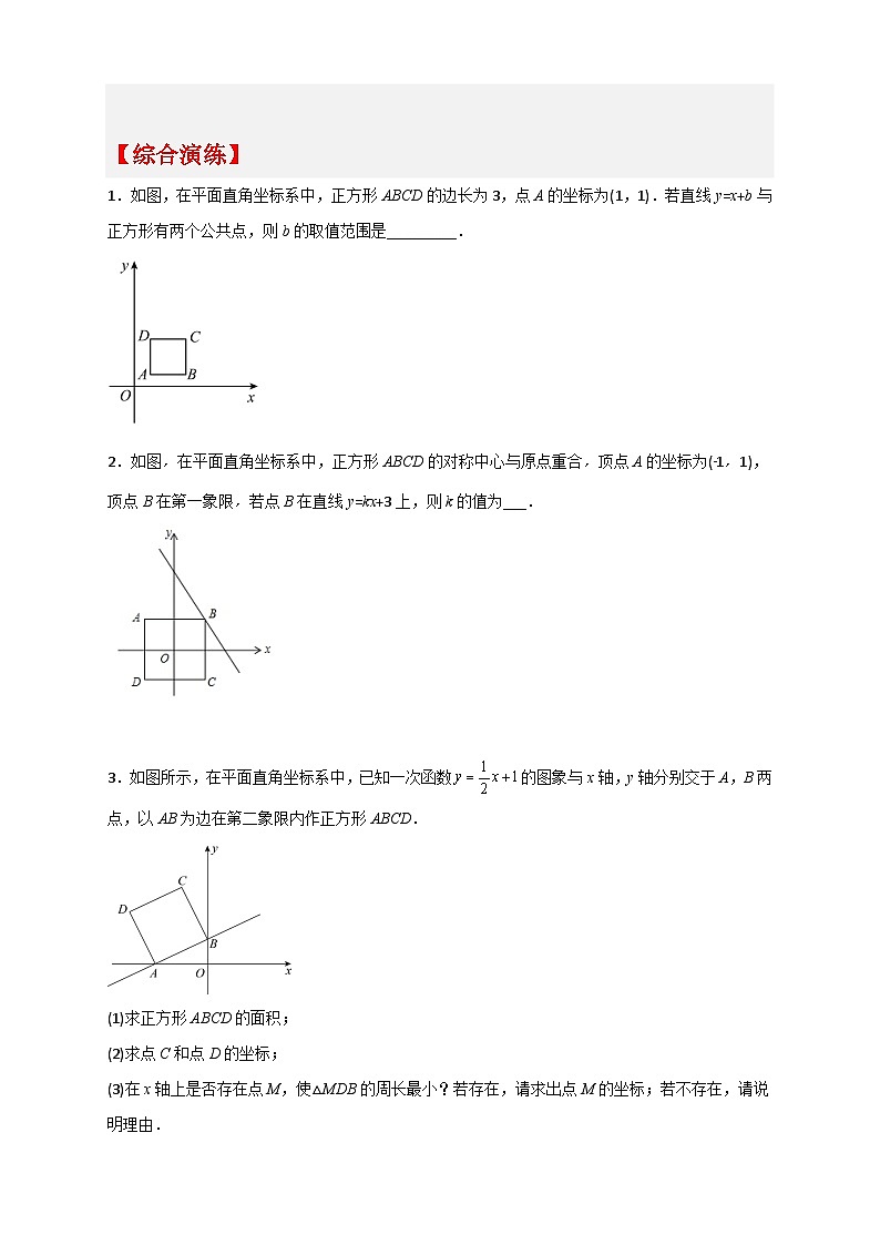 专题13 一次函数中的正方形（原卷版）第2页