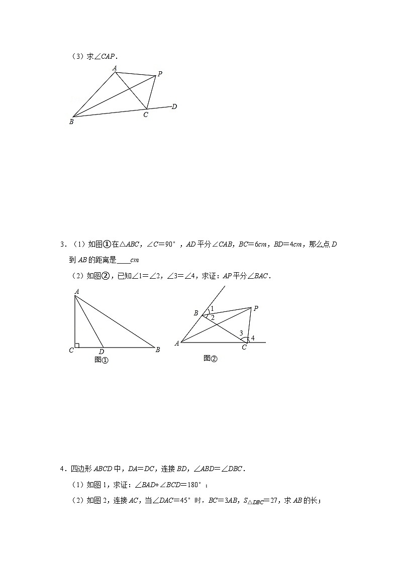 备战中考数学《重难点解读•专项训练》专题01 角平分线四大模型在三角形中的应用（专项训练）02