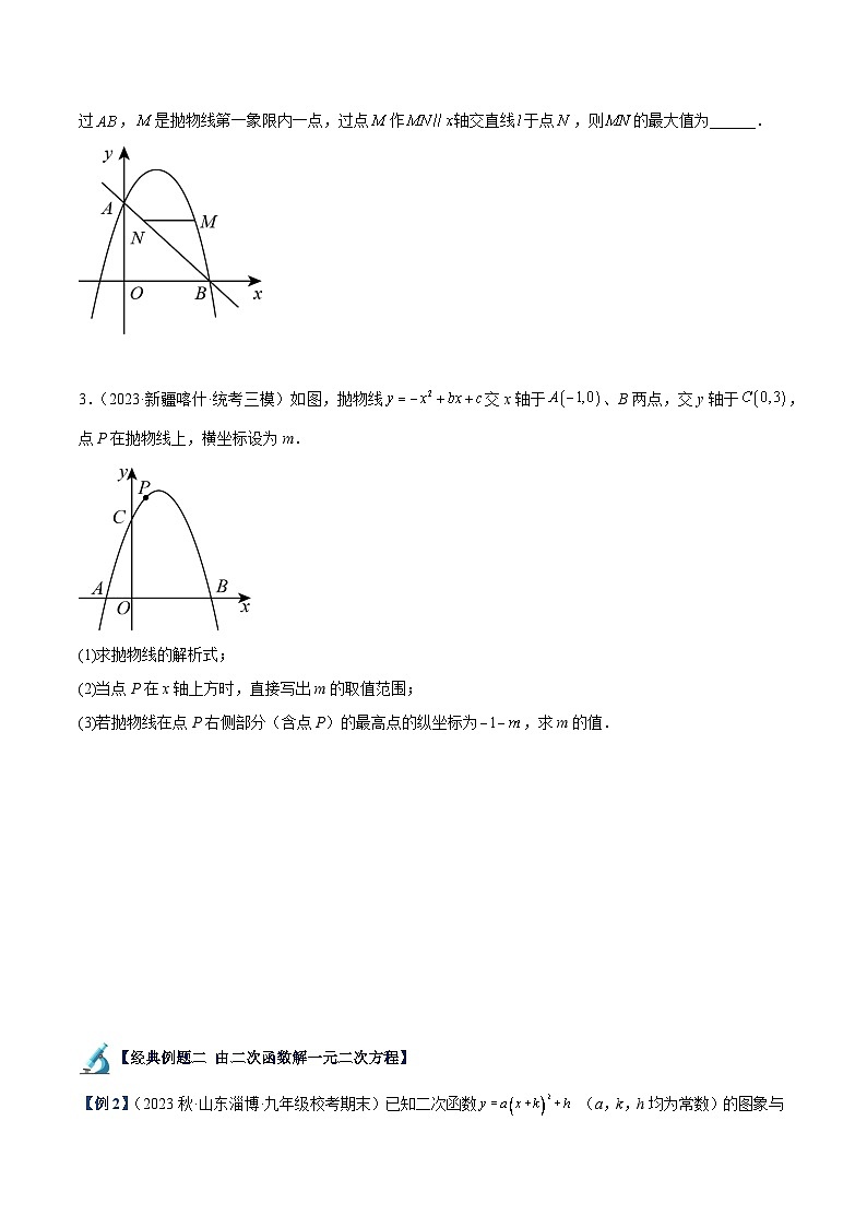 专题03 二次函数与一元二次方程重难点题型专训-2023-2024学年九年级数学上册重难点高分突破（浙教版）03