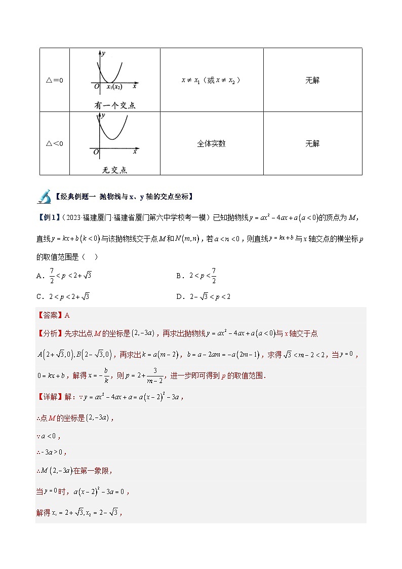 专题03 二次函数与一元二次方程重难点题型专训-2023-2024学年九年级数学上册重难点高分突破（浙教版）02
