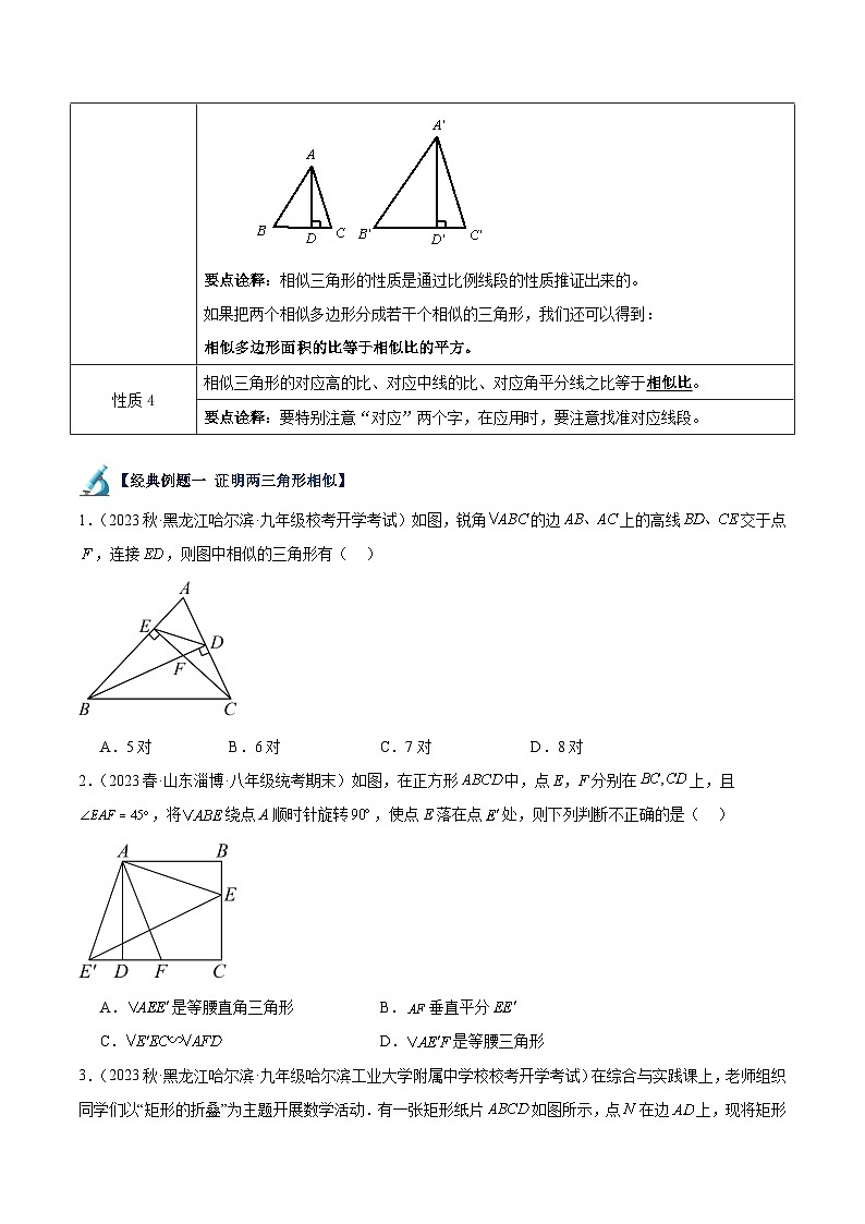 专题18 相似三角形的判定与性质（10大题型）-2023-2024学年九年级数学上册重难点高分突破（浙教版）03