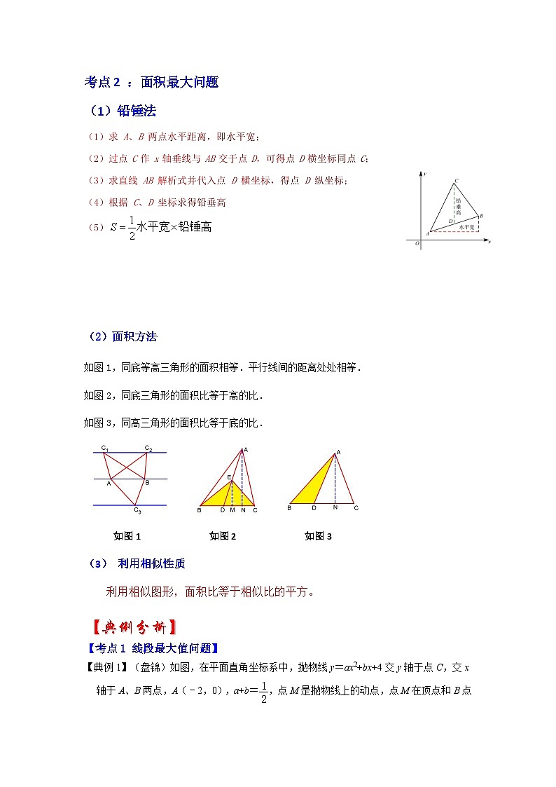 备战中考数学《重难点解读•专项训练》专题01 二次函数压轴题-线段周长面积最大值（知识解读）02