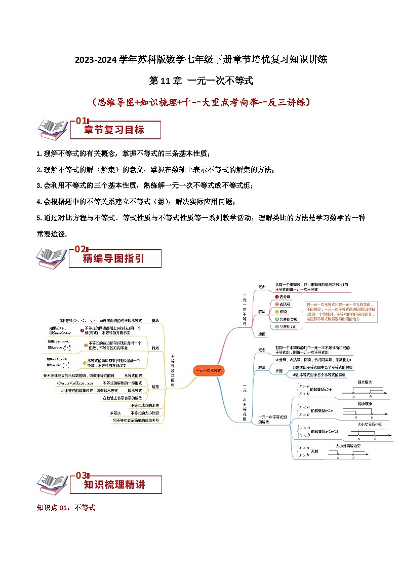 第11章 一元一次不等式（学生版）第1页