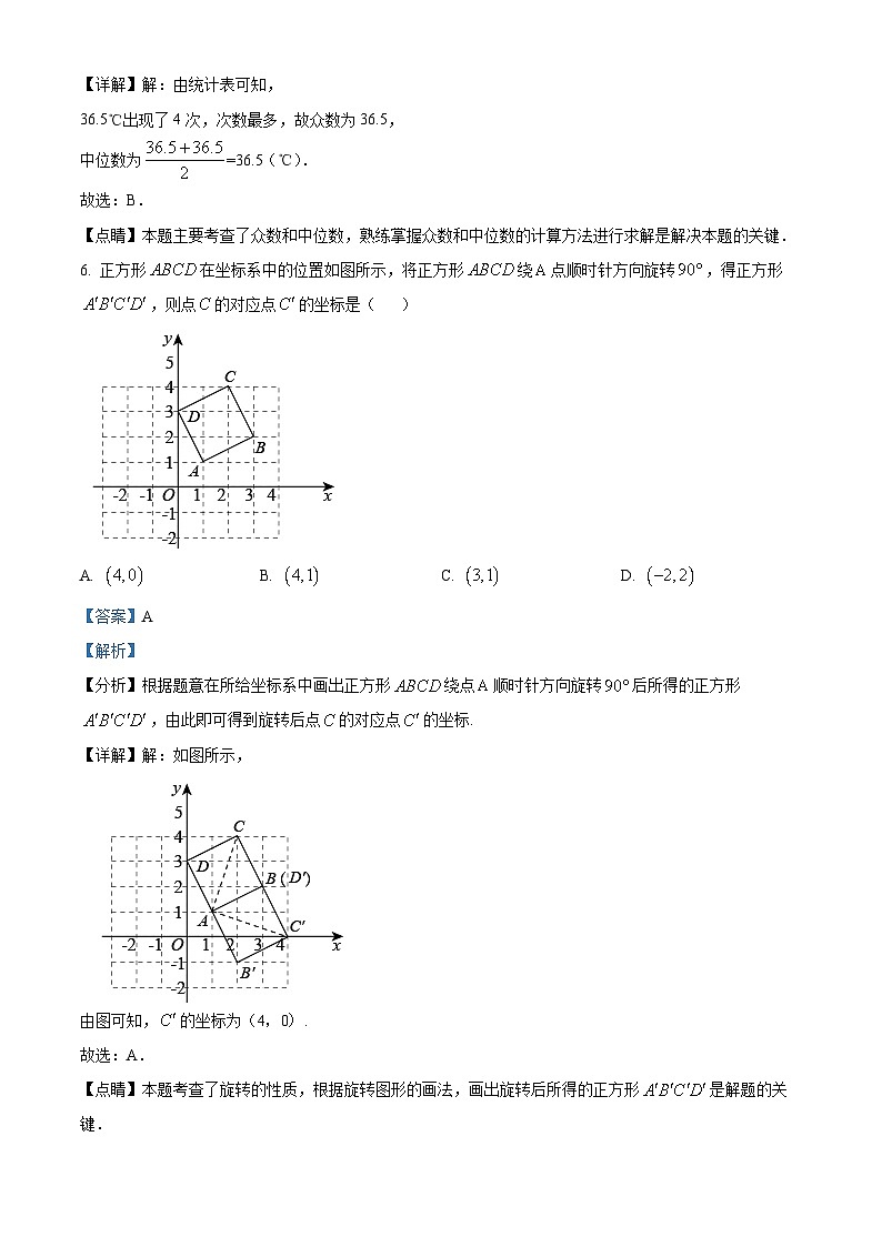 2023年山东省青岛市崂山区育才学校中考数学二模模拟试题（原卷版+解析版）03