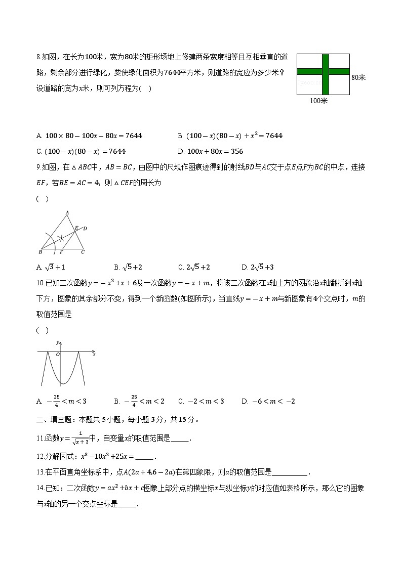 广东省东莞市五校联考2023届九年级下学期第二次质检数学试卷(含解析)02