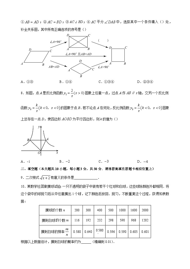 扬州市江都区2022-2023学年八年级下学期数学期末试卷（含答案解析）02
