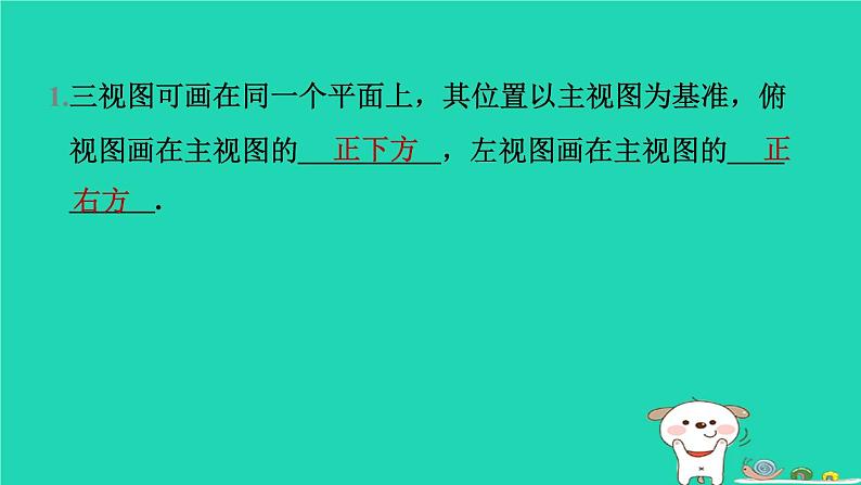 安徽专版2024春九年级数学下册第25章投影与视图25.2三视图第1课时三视图作业课件新版沪科版第2页