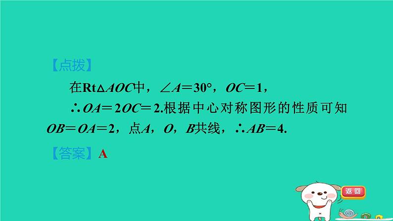 2024春九年级数学下册第24章圆24.1旋转3中心对称图形作业课件新版沪科版08